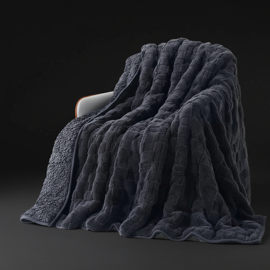 Kivik Weighted Blanket for Adult 15 lbs Checkered Throw Blankets Soft Dual Sided Heavy Fleece Checkerboard Blanket for Couch Sofa Bed Twin Size 48 x 72 Inches Black