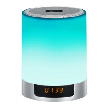 Smart Bedside Alarm Clock with Bluetooth Speaker and Light